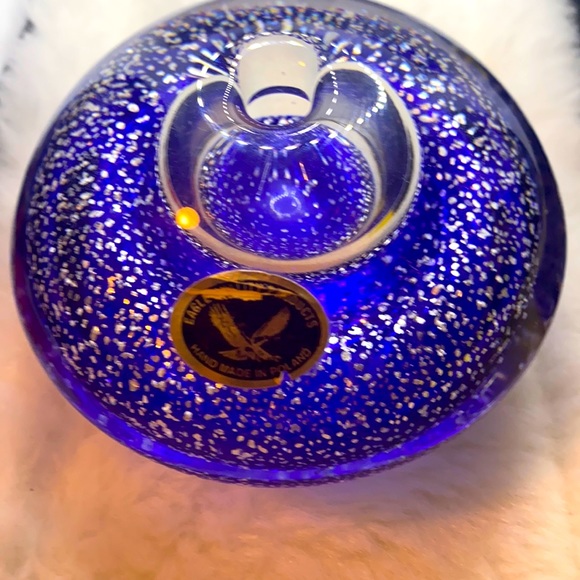 Vintage Crystal Paperweight Handmade in Poland